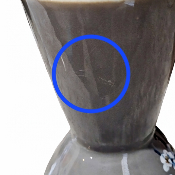 Vintage Hand Painted Vase Republic China Taiwan Made ROC Flowers White Porcelain - Picture 6 of 15